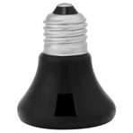 DEWIN Kızılötesi Isıtıcı Lamba - 50-100W Kızılötesi Seramik Verici Pet Isıtıcı Lamba Sürüngen Ampul (75W-siyah)