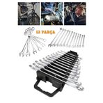 DewKA GK TOOLS 12 Parça Kombine Anahtar Takımı 12 Li Düz-yıldız 6 X 22 Mm