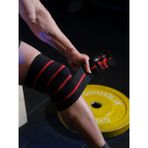 Dex Supports Fitness Spor Dizlik , Knee Wraps Diz Bandajı 2’li Paket - Standart - Siyah - Kırmızı