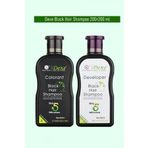 Dexe Saç Renklendirici Siyah Şampuan 200ml 200ml 2li Set