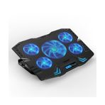 Dexim DNA003 5 Adet Fan 10-17 inç Mavi Ledli Siyah Notebook Soğutucu