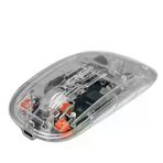 Dexim Mw-002rt 2.4ghz &amp; Bluetooth Kablosuz Şarj Edilebilir Şeffaf Sessiz Mouse-dma025