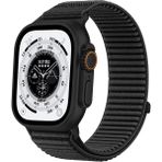 Dexmon Apple Watch 11-10 42MM 5 6 7 8 9 Se Uyumlu 38/40/41MM Uyumlu Hasır Örgü Cırtlı Spor Kumaş Kordon - Siyah - Watch 11-10 42mm 5 6 7 8 9 Se 38/40/41mm