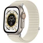 Dexmon Apple Watch 11-10 42MM 5 6 7 8 9 Se Uyumlu 38/40/41MM Uyumlu Hasır Örgü Cırtlı Spor Kumaş Kordon - Starlight - Watch 11-10 42mm 5 6 7 8 9 Se 38/40/41mm