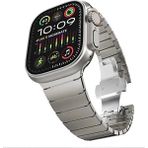 Dexmon Apple Watch 11-10 46MM 6 7 8 Se Ultra Uyumlu 42 44 45 49MM Titanyum Çelik Paslanmaz Kordon - Titanyum - Gri