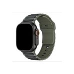 Dexmon Apple Watch 11 10 9 8 7 6 SE Ultra Uyumlu 42 44 45 46 49mm Çift Renk Bakla Desen Silikon Kordon