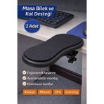 Dexmon Ayarlanabilir Masa Üstü Kol Bilek ve Dirsek Desteği Döner Ergonomik Klavye Pc Kol Dayama Pedi 2 ADET