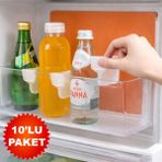 Dexmon Buzdolabı Kapak Içi Mini Raf Düzenleyici - Organizer - Ayırıcı Ayarlanabilir Plastik - 10 Adet