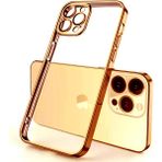 Dexmon iPhone 13 Pro Max Kılıf 3D Kamera ve Lens Korumalı Ultra Lüks Razer Platin Case - Gold