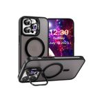 Dexmon iPhone 16 Pro İle Uyumlu Kılıf + Lens Koruyucu Magsafe İle Uyumlu ve Stant Özellikli Arkası Mat Sert PC, Siyah