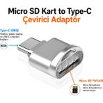 Dexmon Micro Sd To Type-C Adaptör Hızlı Veri Aktarım Uyumlu Taşınabilir Kart Okuyucu Dönüştürücü Otg