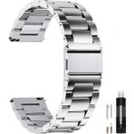 Dexmon Samsung Galaxy Watch 4/5/6/7/fe/40/40/44 Classic 42/43/46/47MM Uyumlu 20MM Metal Paslanmaz Çelik Kordon - Samsung 20mm - Gümüş