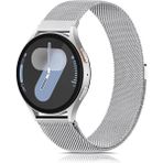 Dexmon Samsung Galaxy Watch 4/5/6/7/fe/40/44 Classic 42/43/46/47MM Uyumlu 20MM Metal Hasır Paslanmaz Kordon - Gümüş