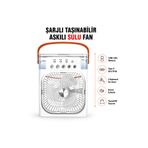 Dexmon Şarjlı Taşınabilir Masaüstü Askılı Sulu Fan Mini Vantilatör Soğutucu Klima Etkili 3 Kademeli Type-C Şarjlı Sessiz Fan
