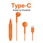 Dexmon Type-C Tüm Modeller ile Uyumlu Premium Kablolu Mikrofonlu Kulak İçi Kulaklık