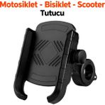 Dexmon Universal 4,7 - 7,2 Inç Motosiklet Telefon Tutucu Atv Bisiklet Scooter Uyumlu 360 Derece Dönebilen Gidon Tutucu - Model 2