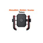 Dexmon Universal 4,7 - 7,2 inç Motosiklet Telefon Tutucu ATV Bisiklet Scooter Uyumlu 360 Derece Dönebilen Gidon Tutucu