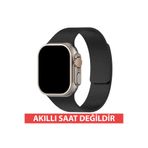 Dexmon Watch 11 10 9 8 7 6 SE - 38 40 41 42mm Uyumlu Deri Görünümlü Silikon Mıknatıslı Manyetik Loop Kordon