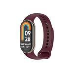 Dexmon Xiaomi İle Uyumlu Mi Band 8 Mi Band9 Uyumlu Akıllı Bileklik Silikon Kordon Kayış, Koyu Kırmızı