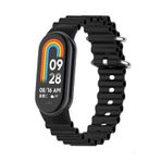 Dexmon Xiaomi İle Uyumlu Mi Band 9 Mi Band 8 Uyumlu Tokalı Silikon Kordon Bileklik, Siyah