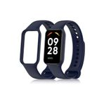 Dexmon Xiaomi İle Uyumlu Redmi Smart Band 2 Mi Band 8 Active Uyumlu Silikon Kordon Kayış, Lacivert