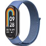 Dexmon Xiaomi Mi Band 8 Mi Band 9 Uyumlu Hasır Örgü Kordon Kayış Bileklik - Mavi