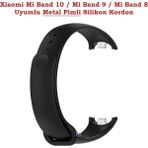 Dexmon Xiaomi Mi Band 8 Silikon Kordon Ayarlanabilir A+ Kalite Esnek Yumuşak Spor Silikon Kayış - Siyah
