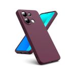 Dexmon Xiaomi Redmi Note 13 4g Kılıf Yüksek Kalite 3D Kamera Korumalı Içi Kadife Lansman Liquid Silikon Kapak - Koyu Mor