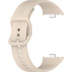 Dexmon Xiaomi Redmi Watch 4 5 6 / Xiaomi Smart Band 9 Pro 8 Pro Uyumlu Tokalı Çizgi Desenli Silikon Kordon - Bej