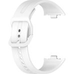 Dexmon Xiaomi Redmi Watch 4 5 6 / Xiaomi Smart Band 9 Pro 8 Pro Uyumlu Tokalı Çizgi Desenli Silikon Kordon - Beyaz