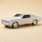 Dexxony 1967 Beyaz Ford Mustang Nostaljik Klasik Araba Tasarımlı Bluetooth Hoparlör Fm Radyolu Işıklı Ses Bombası - Bej