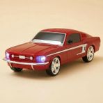 Dexxony 1967 Ford Mustang Nostaljik Klasik Araba Tasarımlı Bluetooth Hoparlör Fm Radyolu Işıklı Ses Bombası - Kırmızı