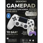 Dexxony Beyaz Premium PlayStation4 / Ps4 ve Ps3 Uyumlu Kablosuz Oyun Kolu Bluetooth Gamepad