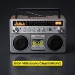 Dexxony DX-2508 Büyük Boy Sahil Radyosu Nostaljik Bluetooth Hoparlör - Altın - Gümüş - Bakır
