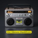 Dexxony DX-2508 Nostaljik Bluetooth Hoparlör ve Taşınabilir Radyo - 28x17 cm Büyük Boy, Çift Hoparlör, USB, Hafıza Kartı ve Type-C Şarjlı - Ahşap - Ceviz