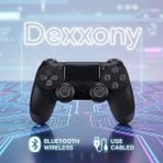 Dexxony Premium Ps4 / Pro / Slim Uyumlu Kablosuz Oyun Kolu - V2 Çift Titreşimli Bluetooth Gamepad - Siyah