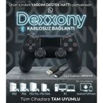 Dexxony Premium Siyah PlayStation 4 / Ps4 Oyun Kolu & Ps3 - Android Tv Uyumlu Kablosuz Bluetooth Gamepad