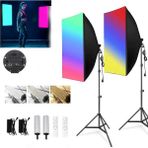 Deyatech 120W Rgb Softbox 60X90CM 2'li Set 3000-5500K LED Video ve Fotoğraf Çekim Işıgı Renkli Işık