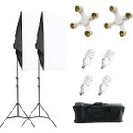 Deyatech 2'li Duylu 50X70 Softbox 20 Watt Lamba - Siyah