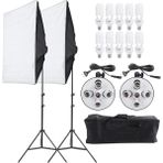 Deyatech 60x80 cm 5 Duylu Softbox Sürekli Işık İkili Set 2M Işık Ayak Stand