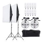Deyatech Softbox 5 Duylu 2li Kit Lambalı Youtube Video & Fotoğraf 10 Adet 20 Watt Led Lamba - Beyaz