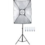 Deyatech Softbox 50X70 Paraflaş 5 Duylu Sürekli Işık 200Cm Ayak