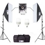 Deyatech Softbox 50X70 Sürekli Video Işık Tekduylu Çiftli 6500 Kl. LED Işık Ikili Işık Set 20 Watt Led Lamba