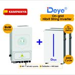 Deye LV 48 V 8 KW On-Grid Hibrit Monofaze Paketi