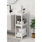 Deyhome Banyo Raf Ünitesi – Duvar Tipi Banyo Düzenleyici Raf, Şampuanlık, Havluluk ve Banyo Dolap Raf Sistemi, Modern Banyo Organizer (Beyaz)