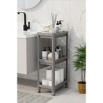 Deyhome Banyo Raf Ünitesi – Duvar Tipi Banyo Düzenleyici Raf, Şampuanlık, Havluluk ve Banyo Dolap Raf Sistemi, Modern Banyo Organizer (Gri)
