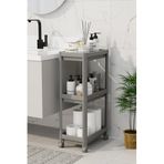 Deyhome Banyo Raf Ünitesi – Duvar Tipi Banyo Düzenleyici Raf, Şampuanlık, Havluluk ve Banyo Dolap Raf Sistemi, Modern Banyo Organizer (Gri)