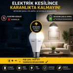 deyhome Cata CT-4229 Şarjlı LED Ampul, 9W, 830 Lümen, Beyaz [enerji Sınıfı A] - 2 Adet