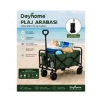 DEYHOME Katlanabilir Kamp ve Plaj Arabası Tekerlekli Yük Taşıma Arabası Bahçe Piknik Alışveriş Arabası 80 Kg