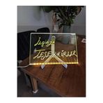 Deyhome LED Işıklı Yazı Panosu 20x30 cm Yedek Parça Seçenekli Işıklı Harf Panosu Mesaj Panosu (Temperli Cam 20x30cm)